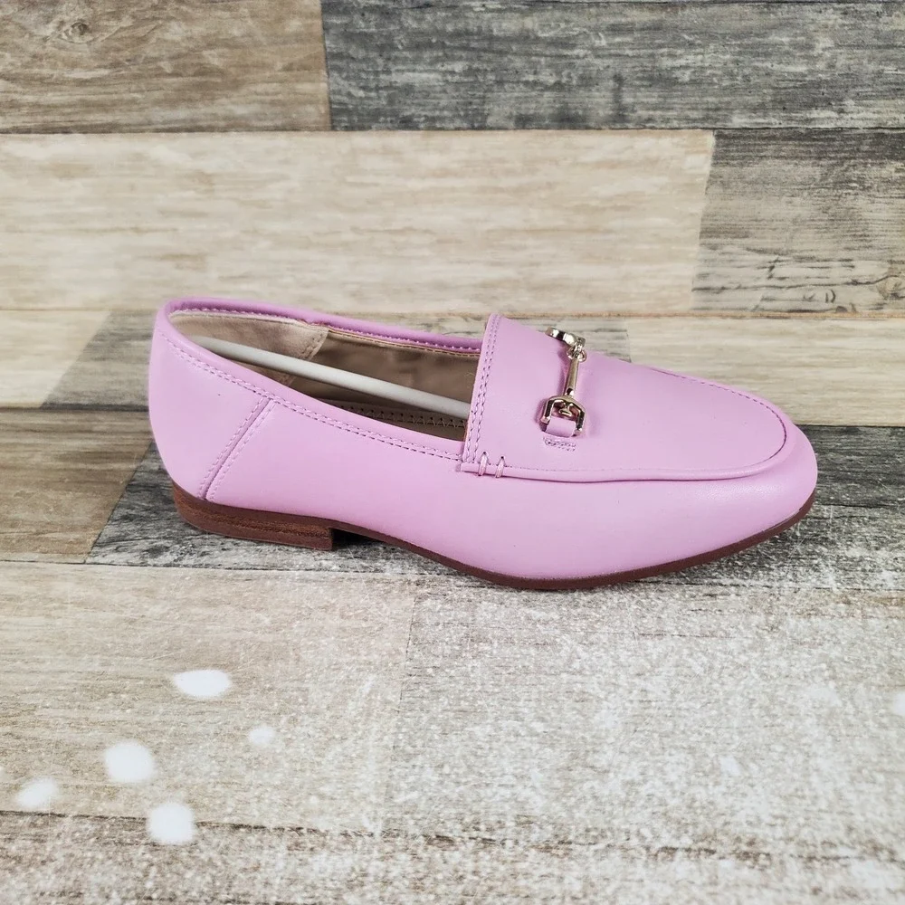 Sam Edelman Loraine Mini Girls Loafers Sz 13 Lilac Leather Comfort Slip On Shoes